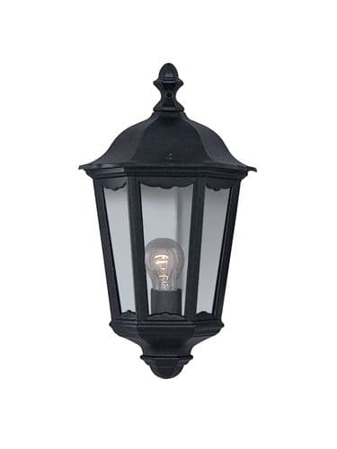 Alex Outdoor Wall Light - Black Metal & Glass