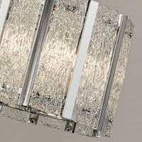 Alexandra 5Lt Pendant - Satin Silver & Aquatex Glass