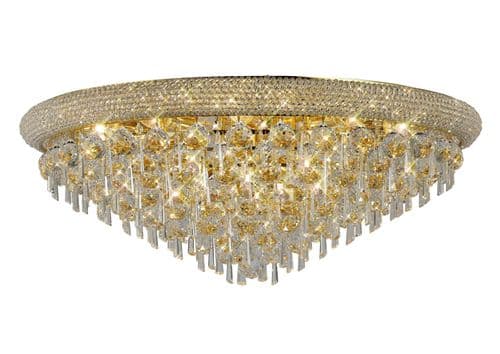 Alexandra 77cm Ceiling 16 Light E14 Gold/Crystal