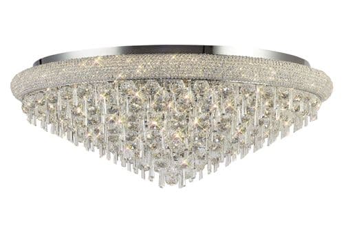 Alexandra 95cm Ceiling 18 Light E14 Polished Chrome/Crystal