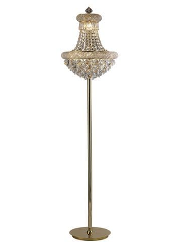 Alexandra Floor Lamp 6 Light E14 Gold/Crystal