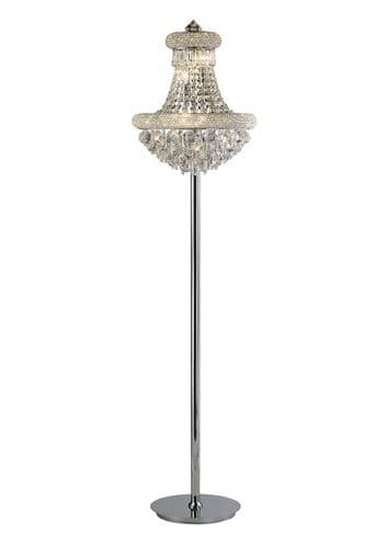 Alexandra Floor Lamp 6 Light E14 Polished Chrome/Crystal