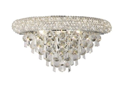 Alexandra Wall Lamp Medium 3 Light E14 Polished Chrome/Crystal
