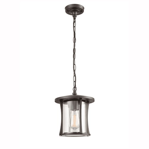 Alfesco Exterior Pendant 1 Light Brown Clear Glass GSBEXT6626
