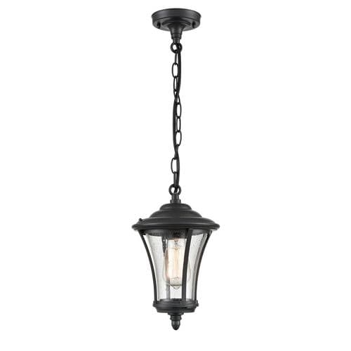 Alfesco Exterior Pendant Light Charcoal with Rain Drop Glass GSBEXT6645