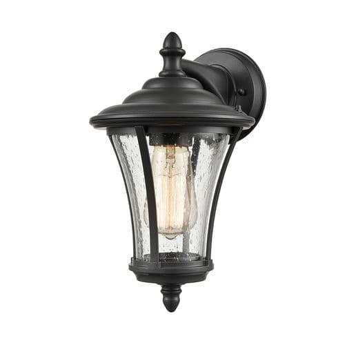 Alfesco Exterior Wall Light Charcoal with Rain Drop Glass GSBEXT6643
