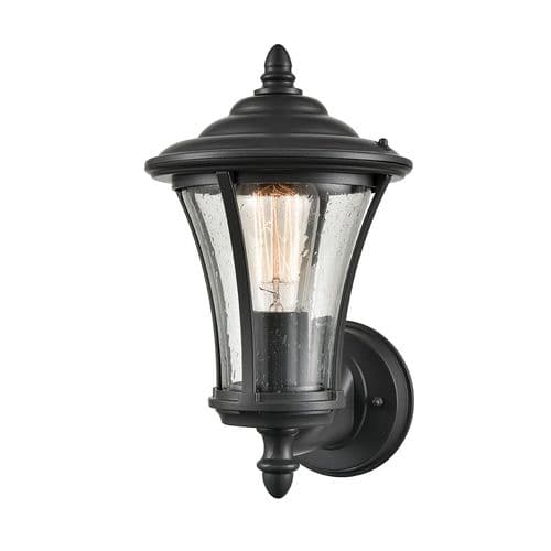 Alfesco Exterior Wall Light Charcoal with Rain Drop Glass GSBEXT6644