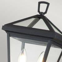 Alford Place 2 Light Black Pillar Lantern QN-ALFORD-PLACE-4B-S-MB