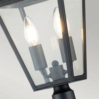 Alford Place 2 Light Black Pillar Lantern QN-ALFORD-PLACE-4B-S-MB