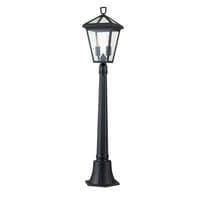 Alford Place 2 Light Black Pillar Lantern QN-ALFORD-PLACE-4B-S-MB