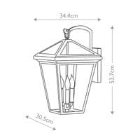 Alford Place 3 Light Black Large Wall Lantern QN-ALFORD-PLACE2-L-MB