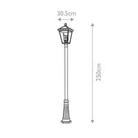 Alford Place 4 Light Black Lamp Post QN-ALFORD-PLACE5-L-MB