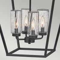 Alford Place 4 Light Black Outdoor Pendant QN-ALFORD-PLACE-4P-MB