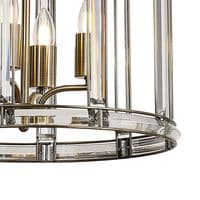 Alice 8 Light Medium Round Lantern Pendant, 8 Light E27 in Polished Nickel/French Gold/Anitique Bras
