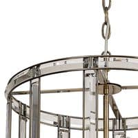 Alice 8 Light Medium Round Lantern Pendant, 8 Light E27 in Polished Nickel/French Gold/Anitique Bras