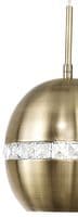 Allan 3 Light Bar Pendant E27 Linear Antique Brass with Crystal