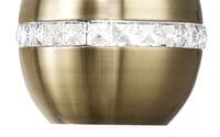 Allan 3 Light Bar Pendant E27 Linear Antique Brass with Crystal