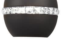 Allan 3 Light Round Multi Drop Pendant E27 Round Graphite with Crystal