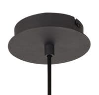 Allan 1 Light Pendant E27 Graphite with Crystal