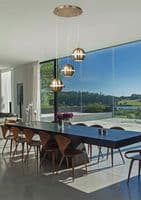 Allan 1 Light Pendant E27 Graphite with Crystal