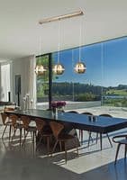 Allan 1 Light  Single Pendant E27 Satin Nickel with Crystal