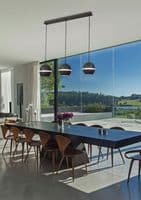 Allan 1 Light  Single Pendant E27 Satin Nickel with Crystal