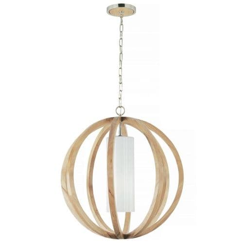 Allier 1 Light Large Pendant in Aged Oak FE-ALLIER-P-L-LW