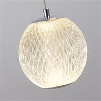 Allure Chrome Multi-Drop Pendant Light Clear Acrylic Shades