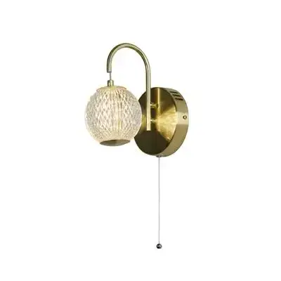 Allure Satin Brass And Acrylic Wall Light TFB51481SB