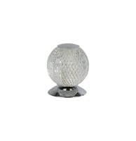 Allure Table Lamp, Chrome Metal & Clear Acrylic