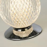 Allure Table Lamp, Chrome Metal & Clear Acrylic