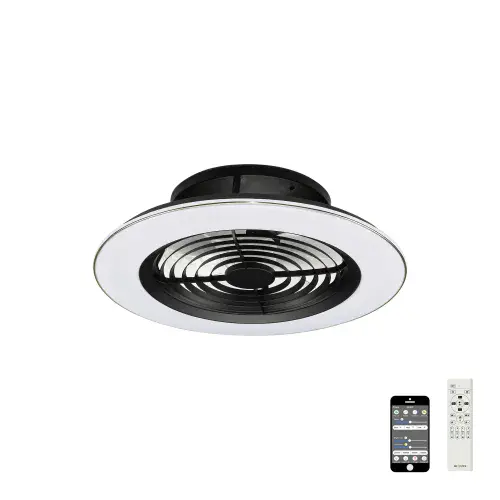 Almachar LED Dimmable Ceiling Light DC Reversible Fan BlackWhite