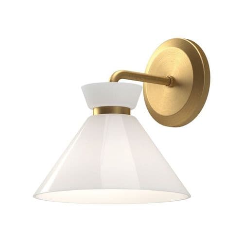Alora Halston 1 lt Wall Light - Brushed Gold ALM-HALSTON-1WB-GD