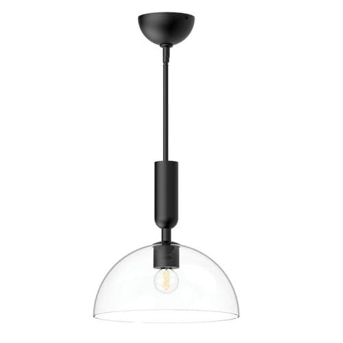Alora Mood Jude 1 lt Pendant - Matte Black ALM-JUDE-P-MB-CL