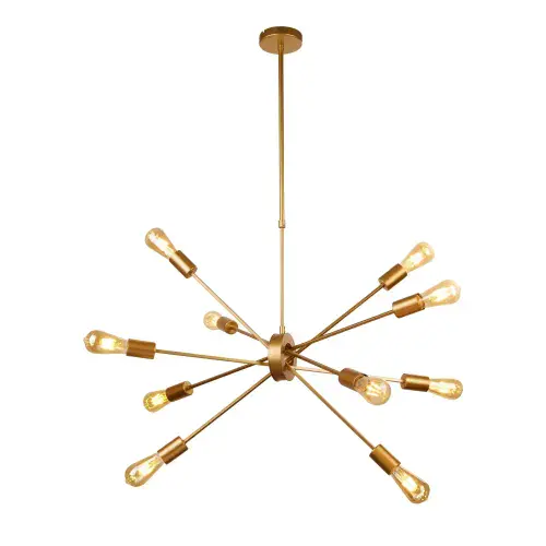 Alpha 10 Light Sputnick Pendant Matt Gold