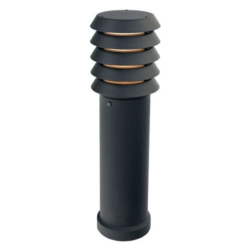 Alta 1 Light Medium Black Bollard 49cm High ALTA-M-E27-BLK