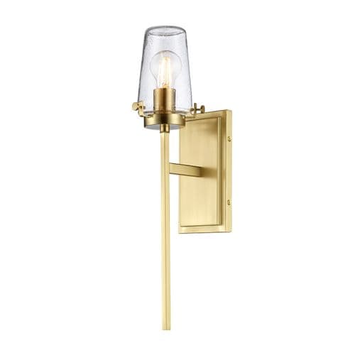 Alton 1 Bathroom Wall Light IP44 in Brushed Brass KL-ALTON1-BATH-BB