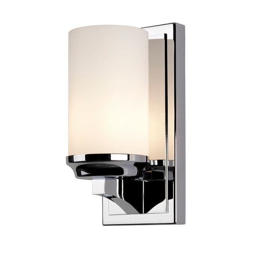 Amalia 1 Light Small Wall Light Bathroom in Polished Chrome with Glass IP44 FE-AMALIA1-SBATH
