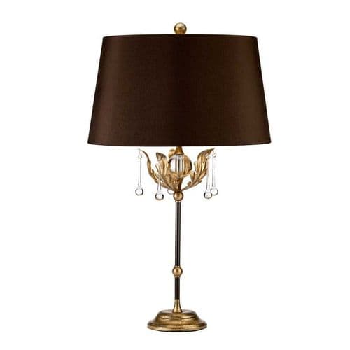 Amarilli 1 Light Table Lamp with Brown Shade - Bronze with Gold Patina AML-TL-BRONZE