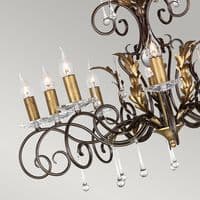 Amarilli 10 Light Chandelier in Gold & Bronze AML10-BRONZE