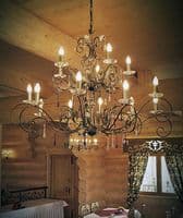 Amarilli 15 Light Chandelier in Gold & Bronze AML15-BRONZE