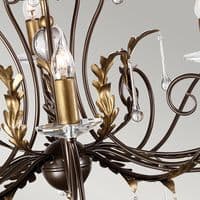 Amarilli 15 Light Chandelier in Gold & Bronze AML15-BRONZE