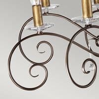 Amarilli 15 Light Chandelier in Gold & Bronze AML15-BRONZE