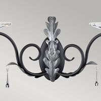 Amarilli 2 Light Wall Light in Black & Silver AML2-BLK-SILVER