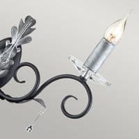 Amarilli 2 Light Wall Light in Black & Silver AML2-BLK-SILVER