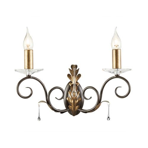 Amarilli 2 Light Wall Light in Gold & Bronze AML2-BRONZE