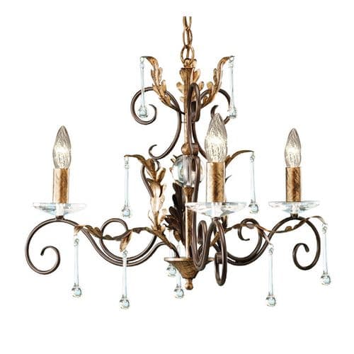 Amarilli 3 Light Chandelier in Gold & Bronze AML3-BRONZE