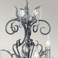 Amarilli 5 Light Chandelier in Black & Silver AML5-BLK-SILVER