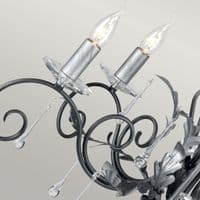 Amarilli 5 Light Chandelier in Black & Silver AML5-BLK-SILVER