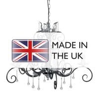Amarilli 5 Light Chandelier in Black & Silver AML5-BLK-SILVER